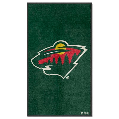 Fan Mats  LLC Minnesota Wild 3x5 Logo Mat Portrait Green