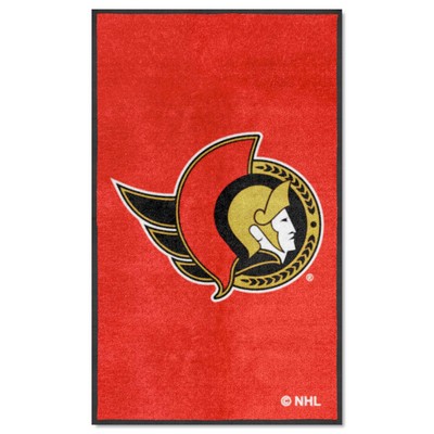 Fan Mats  LLC Ottawa Senators 3x5 Logo Mat Portrait Red