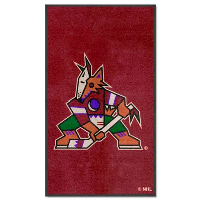 Fan Mats  LLC Arizona Coyotes 3x5 Logo Mat Portrait Black