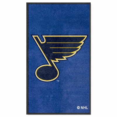 Fan Mats  LLC St. Louis Blues 3x5 Logo Mat Portrait Royal