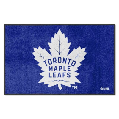 Fan Mats  LLC Toronto Maple Leafs 4x6 Logo Mat Landscape Royal