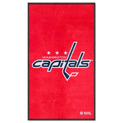 Fan Mats  LLC Washington Capitals 3x5 Logo Mat Portrait Red