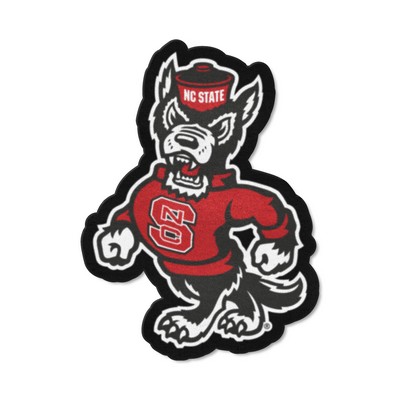 Fan Mats  LLC NC State Wolfpack Mascot Mat Gray