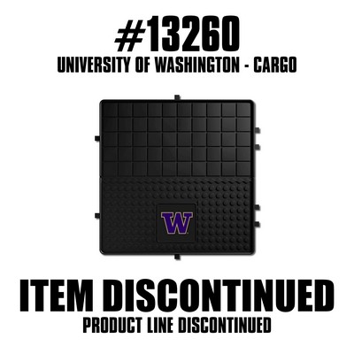 Fan Mats  LLC Washington Huskies Heavy Duty Vinyl Cargo Mat Black