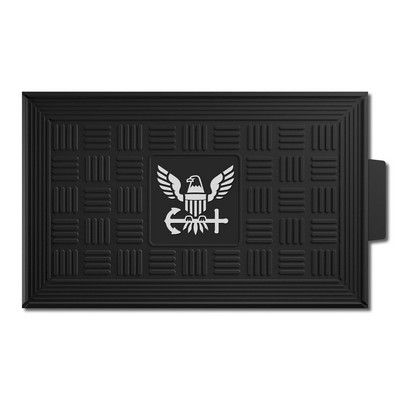 Fan Mats  LLC U.S. Navy n/a Medallion Door Mat Black