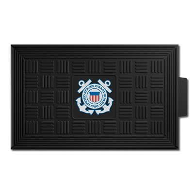 Fan Mats  LLC U.S. Coast Guard n/a Medallion Door Mat Black