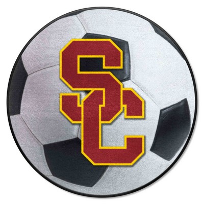 Fan Mats  LLC Southern California Trojans Soccer Ball Mat White