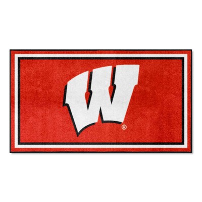 Fan Mats  LLC Wisconsin Badgers 3x5 Rug Red