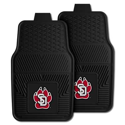 Fan Mats  LLC South Dakota Coyotes 2-pc Vinyl Car Mat Set Black