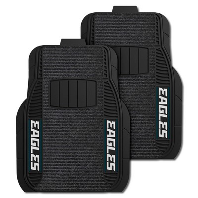 Fan Mats  LLC Philadelphia Eagles 2-pc Deluxe Car Mat Set Black