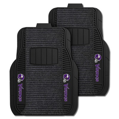 Fan Mats  LLC Minnesota Vikings 2-pc Deluxe Car Mat Set Black