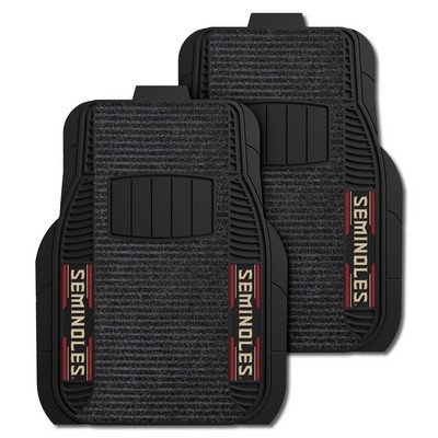 Fan Mats  LLC Florida State Seminoles 2-pc Deluxe Car Mat Set Black