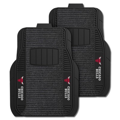 Fan Mats  LLC Chicago Bulls 2-pc Deluxe Car Mat Set Black