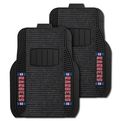 Fan Mats  LLC New York Rangers 2-pc Deluxe Car Mat Set Black