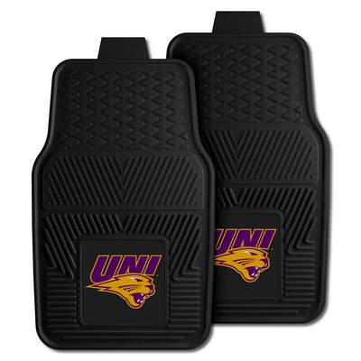 Fan Mats  LLC Northern Iowa Panthers 2-pc Vinyl Car Mat Set Black