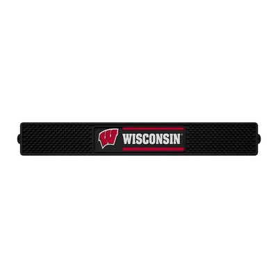 Fan Mats  LLC Wisconsin Badgers Drink Mat Black