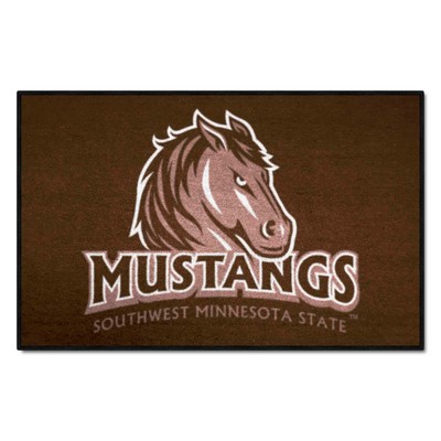 Fan Mats  LLC Southwest Minnesota State Mustangs Starter Mat Black