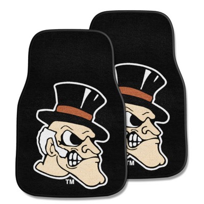 Fan Mats  LLC Wake Forest Demon Deacons 2-pc Carpet Car Mat Set Black