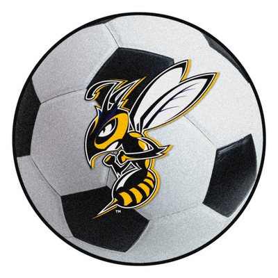 Fan Mats  LLC Montana State Billings Yellow Jackets Soccer Ball Mat White