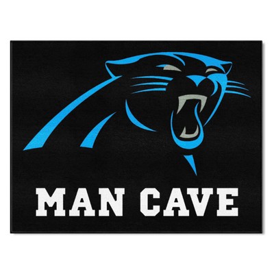 Fan Mats  LLC Carolina Panthers All-Star Mat Man Cave Black