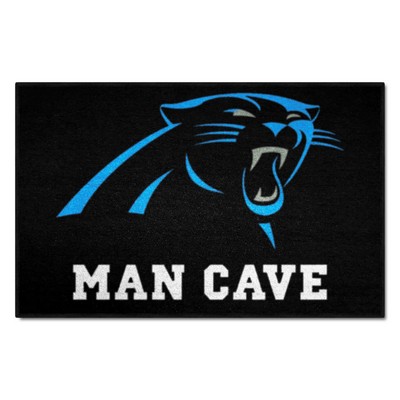 Fan Mats  LLC Carolina Panthers Starter Mat Man Cave Black