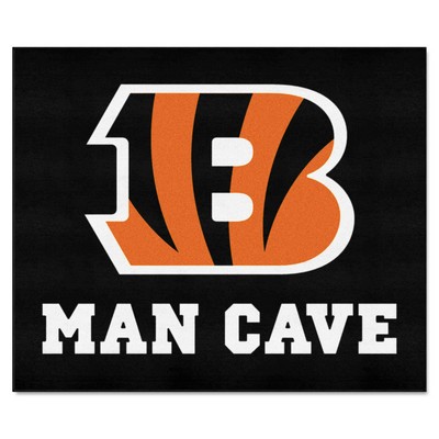 Fan Mats  LLC Cincinnati Bengals Tailgater Mat Man Cave Black