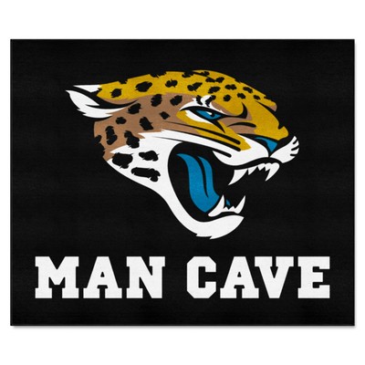 Fan Mats  LLC Jacksonville Jaguars Tailgater Mat Man Cave Black