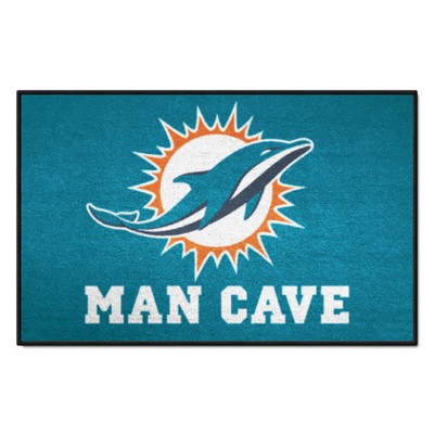 Fan Mats  LLC Miami Dolphins Starter Mat Man Cave Aqua