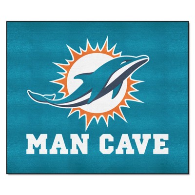 Fan Mats  LLC Miami Dolphins Tailgater Mat Man Cave Aqua