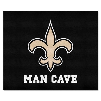 Fan Mats  LLC New Orleans Saints Tailgater Mat Man Cave Black