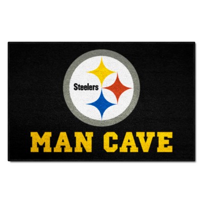 Fan Mats  LLC Pittsburgh Steelers Starter Mat Man Cave Black