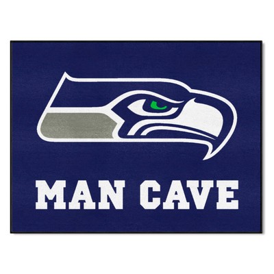 Fan Mats  LLC Seattle Seahawks All-Star Mat Man Cave Blue