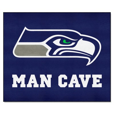 Fan Mats  LLC Seattle Seahawks Tailgater Mat Man Cave Blue