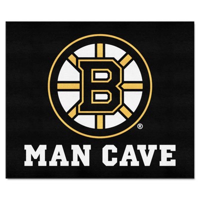 Fan Mats  LLC Boston Bruins Tailgater Mat Man Cave Black