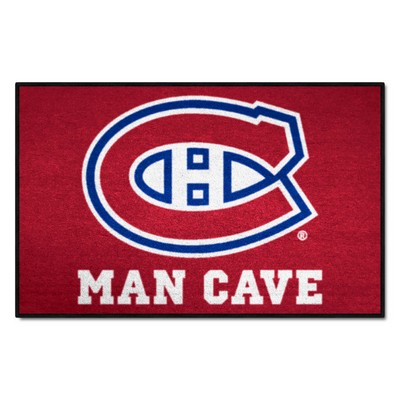 Fan Mats  LLC Montreal Canadiens Starter Mat Man Cave Red