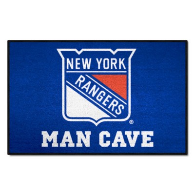 Fan Mats  LLC New York Rangers Starter Mat Man Cave Blue