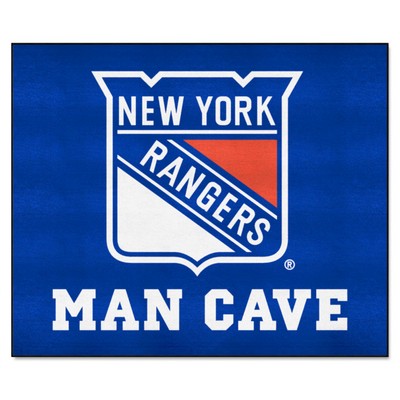 Fan Mats  LLC New York Rangers Tailgater Mat Man Cave Blue