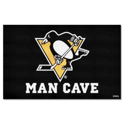 Fan Mats  LLC Pittsburgh Penguins Ulti-Mat Man Cave Black