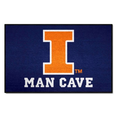 Fan Mats  LLC Illinois Illini Starter Mat - Man Cave Blue