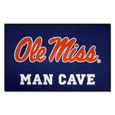 Fan Mats  LLC Ole Miss Rebels Starter Mat Man Cave Navy