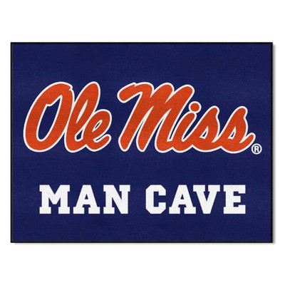 Fan Mats  LLC Ole Miss Rebels All-Star Mat Man Cave Navy