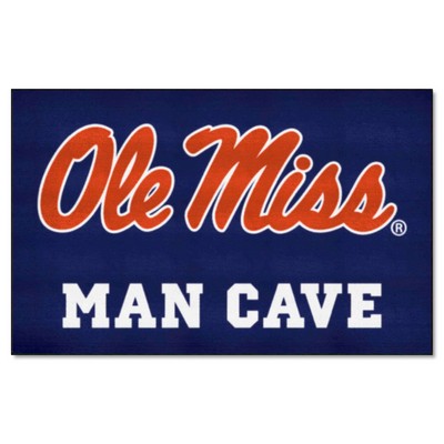 Fan Mats  LLC Ole Miss Rebels Ulti-Mat Man Cave Navy