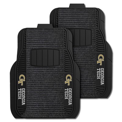 Fan Mats  LLC Georgia Tech Yellow Jackets 2-pc Deluxe Car Mat Set Black