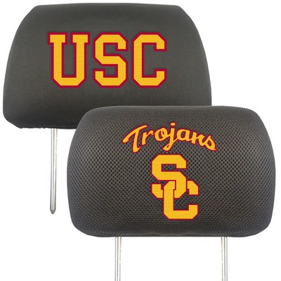 Fan Mats  LLC Southern California Trojans Head Rest Cover Black