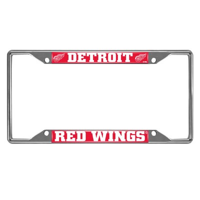 Fan Mats  LLC Detroit Red Wings License Plate Frame Chrome