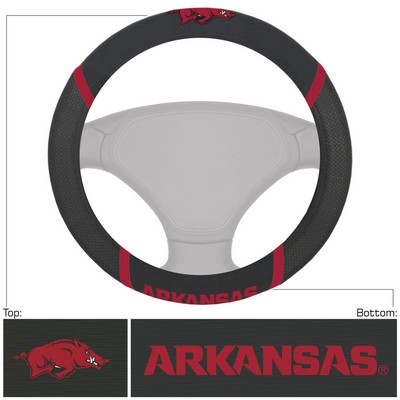 Fan Mats  LLC Arkansas Razorbacks Steering Wheel Cover Black