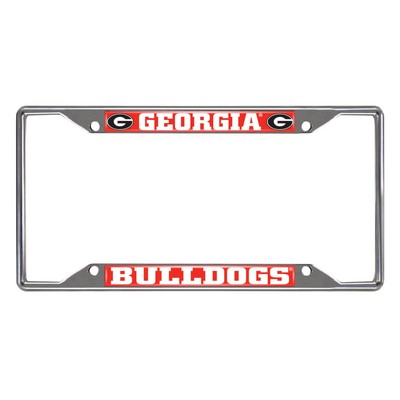 Fan Mats  LLC Georgia Bulldogs License Plate Frame Chrome