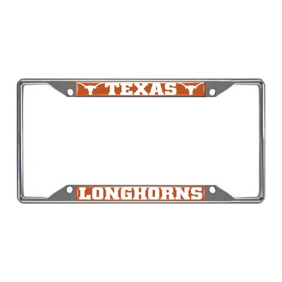 Fan Mats  LLC Texas Longhorns License Plate Frame Chrome