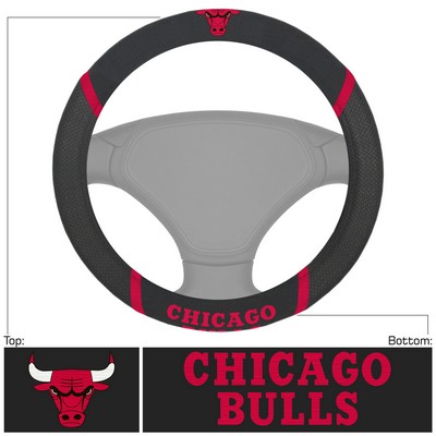 Fan Mats  LLC Chicago Bulls Steering Wheel Cover Black