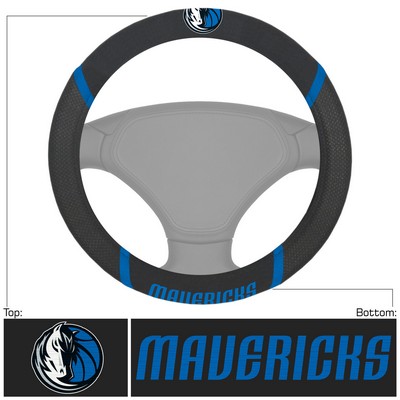 Fan Mats  LLC Dallas Mavericks Steering Wheel Cover Black